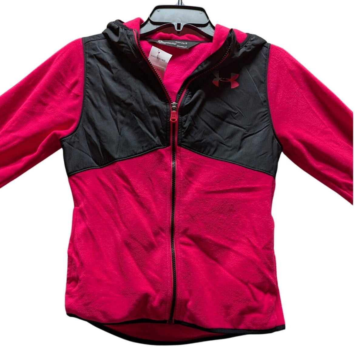 Under Armour Canyon Rim Microfleece Jacket Coldgear Pink Girls Kids Large NWT