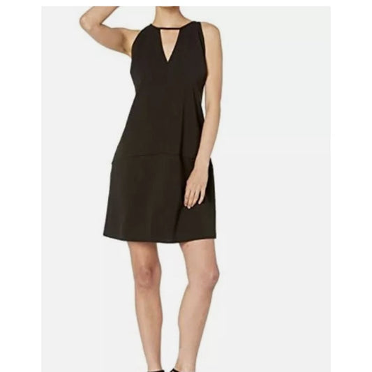 Sam Edelman Women’s Navy Cocktail Sleeveless Dress Size 12 Dark Navy Flounce NWT