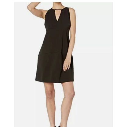 Sam Edelman Women’s Navy Cocktail Sleeveless Dress Size 12 Dark Navy Flounce NWT