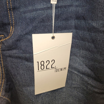 1822 Denim Ankle Size 16W Jeans Dark Blue Wash NEW Button Zipper