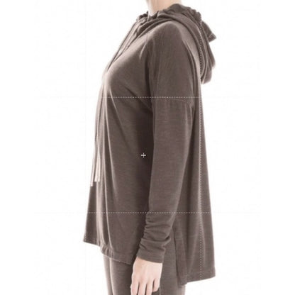 Max Studio Long Sleeve Drawstring Hoodie Top Sz XL/Extra Large in Olive NWT
