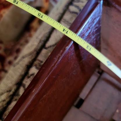 Vintage Large Wood Lattice Basketweave Serving Tray MCM Rectangular 21" x 14"