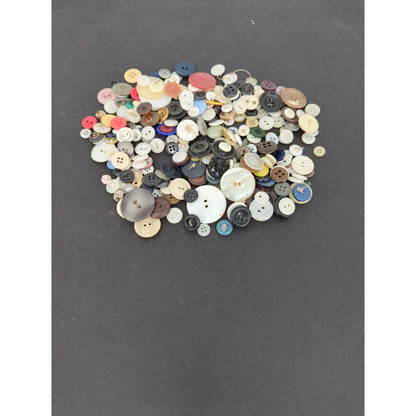 Huge 3 lb Lot Vintage to Modern Miscellaneous Sewing Buttons Craft Mix
