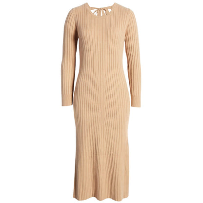 WAYF Dede & Emily BFF Ribbed Hollie Sweater Dress XS/Extra Small Camel Tan NWT