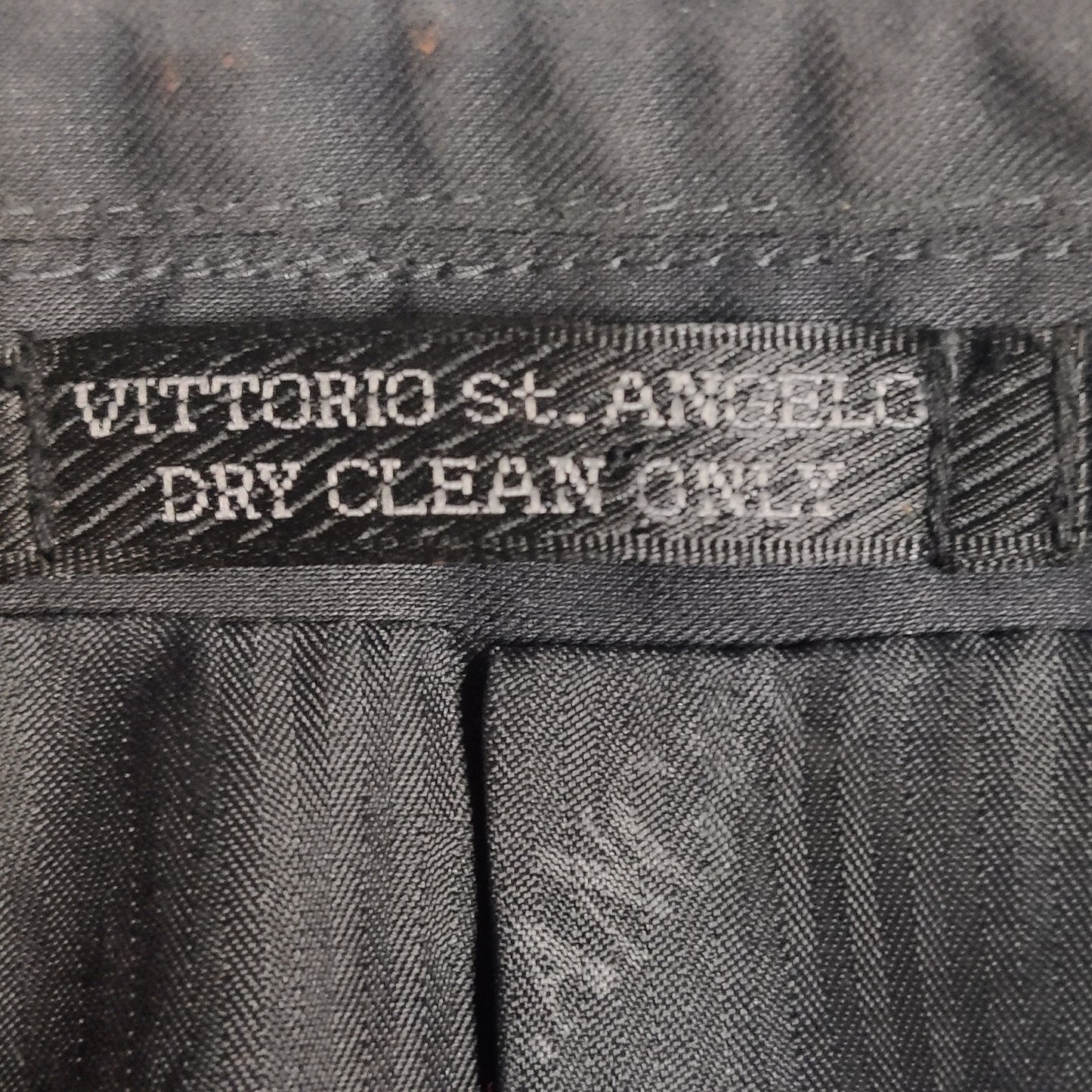 Vitorrio St. Angelo Vintage Gray 2pc Suit Jacket Trouser Pants Pleats Cuffed 40R