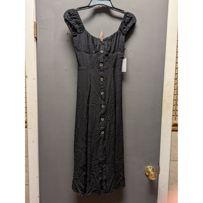 Bonjour Midi Dress ASTR The Label XS Peasant Elastic Back Panel button front