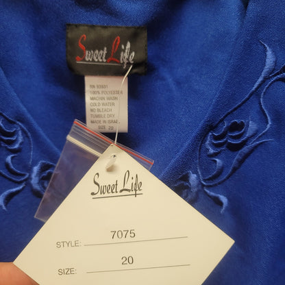 Sweet Life Royal blue 2pc skirt set Womens Size 20 Vintage 2000s NEW
