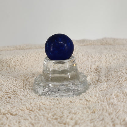 german Mica large marble handmade 3/4" blue glass