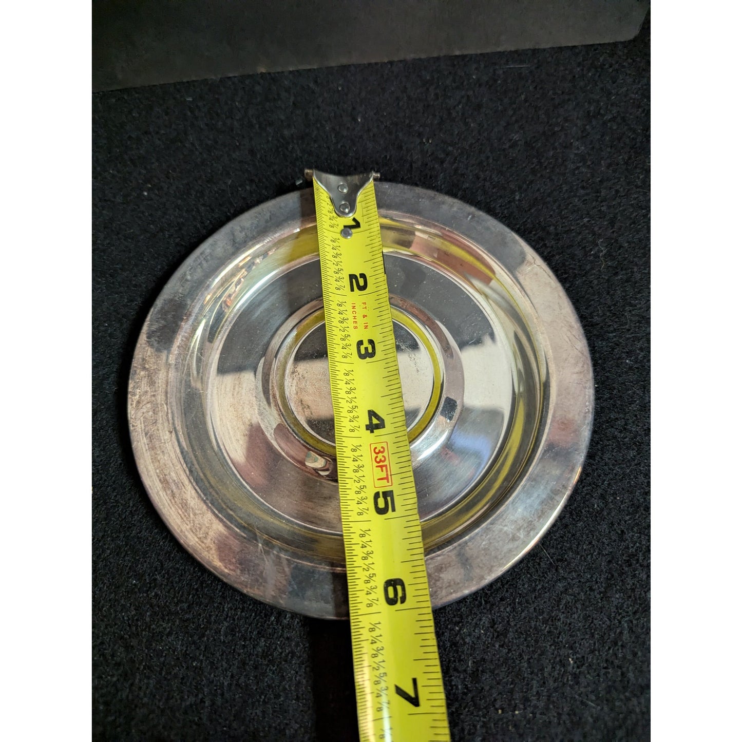 Vintage Oneida Ltd Silverplate Round Tray Small Plate Perfect for Candle