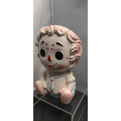 Retro MCM Kitsch Baby Doll Planter Pink Nursery Ceramic Decor Vase E4292 Rare