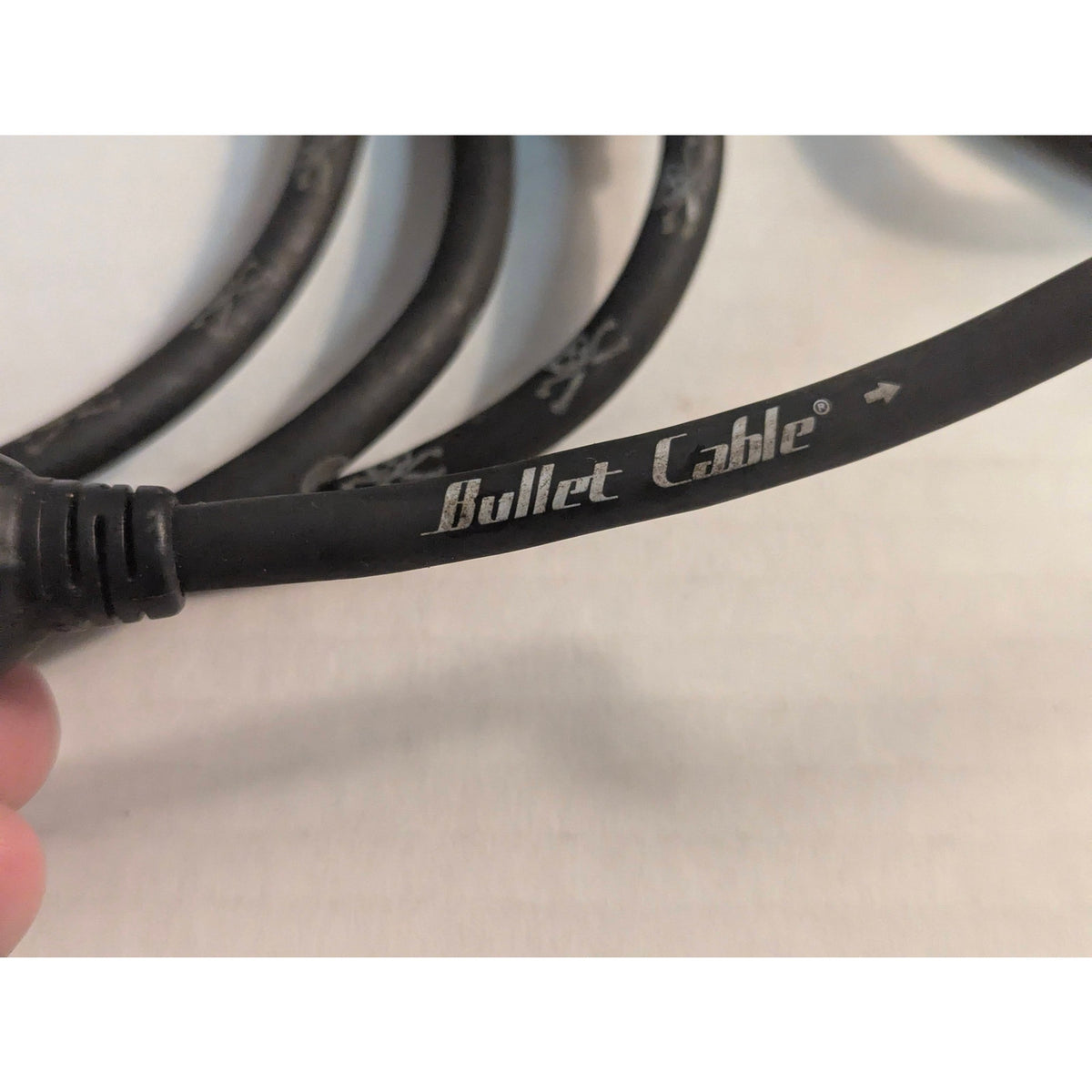 Vintage Bullet Cable 12 Ft Skull Molded Plug Guitar Instrument Cable Black