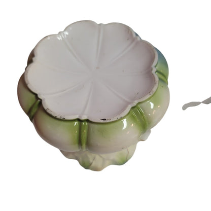 Antique RS Prussia BISCUIT Cracker Jar LAVENDER MORNING GLORY Mold 502 from 1890