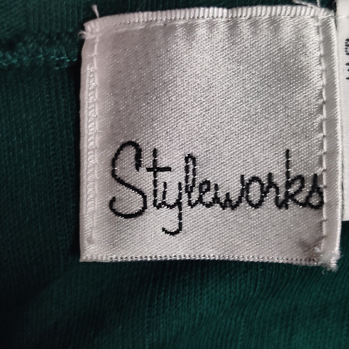 Vintage 80s Stylework Green Rib Knit Turtleneck Long Sleeve Sweater Dress Medium