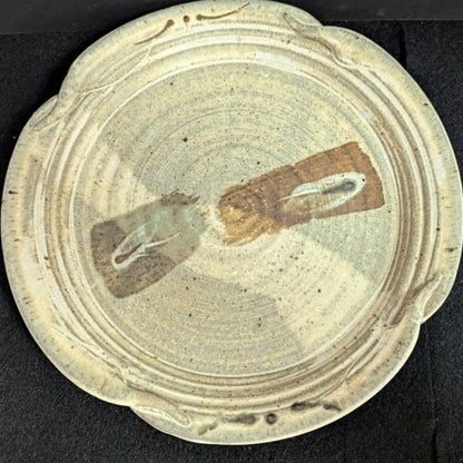 George Griffin Pottery, Sopchoppy Florida Handmade Art Pottery Plate 11" Earthy
