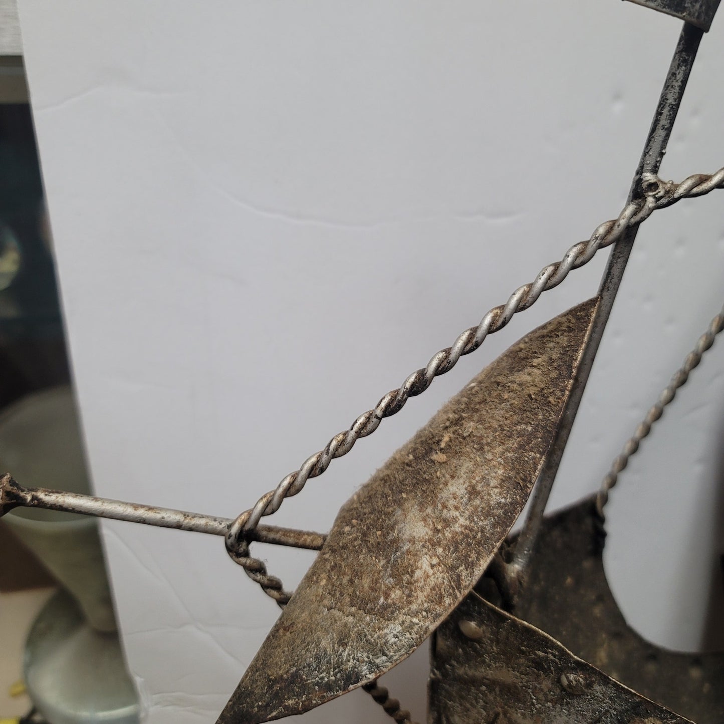 Vintage LARGE metal pirate ship Galleon home decor boat Mariner Schooner