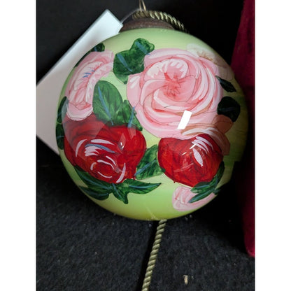 La Pastiche Pierre-Auguste Renoir 'Discarded Roses' Hand Painted Glass Ornament Collectable