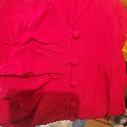 Chelsea28 Red Cerise Size Small Dress Long Sleeve VNeck Wrap NEW Career Evening