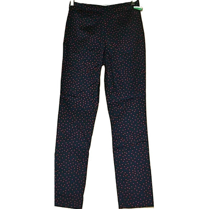 NWT Court & Rowe Side Zip Polka Dot Pants in Maritime Rouge Size 6