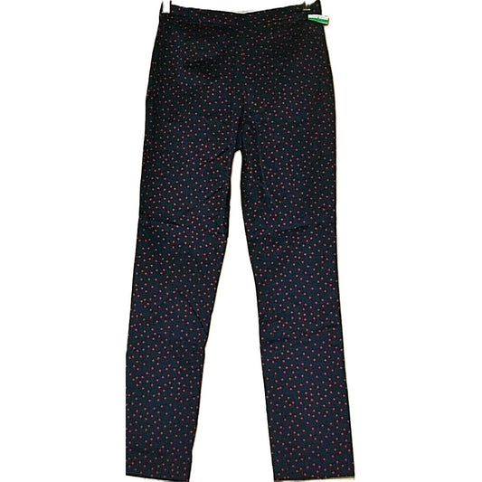 NWT Court & Rowe Side Zip Polka Dot Pants in Maritime Rouge Size 6