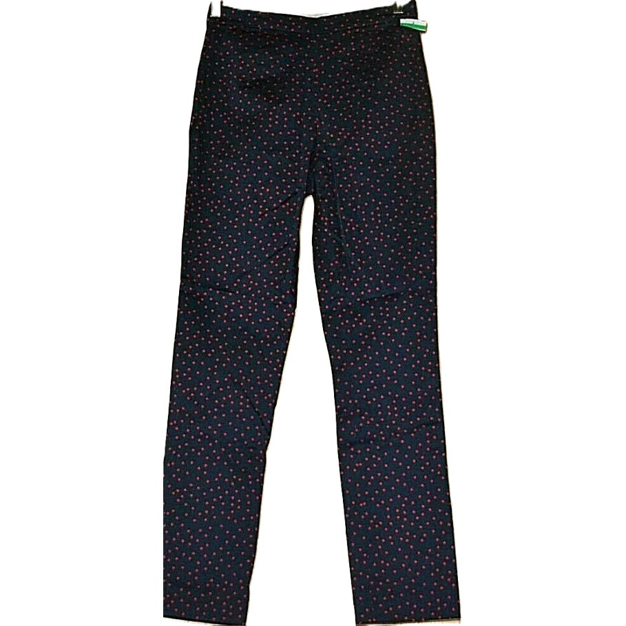 NWT Court & Rowe Side Zip Polka Dot Pants in Maritime Rouge Size 6