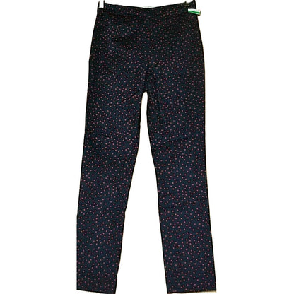 NWT Court & Rowe Side Zip Polka Dot Pants in Maritime Rouge Size 6