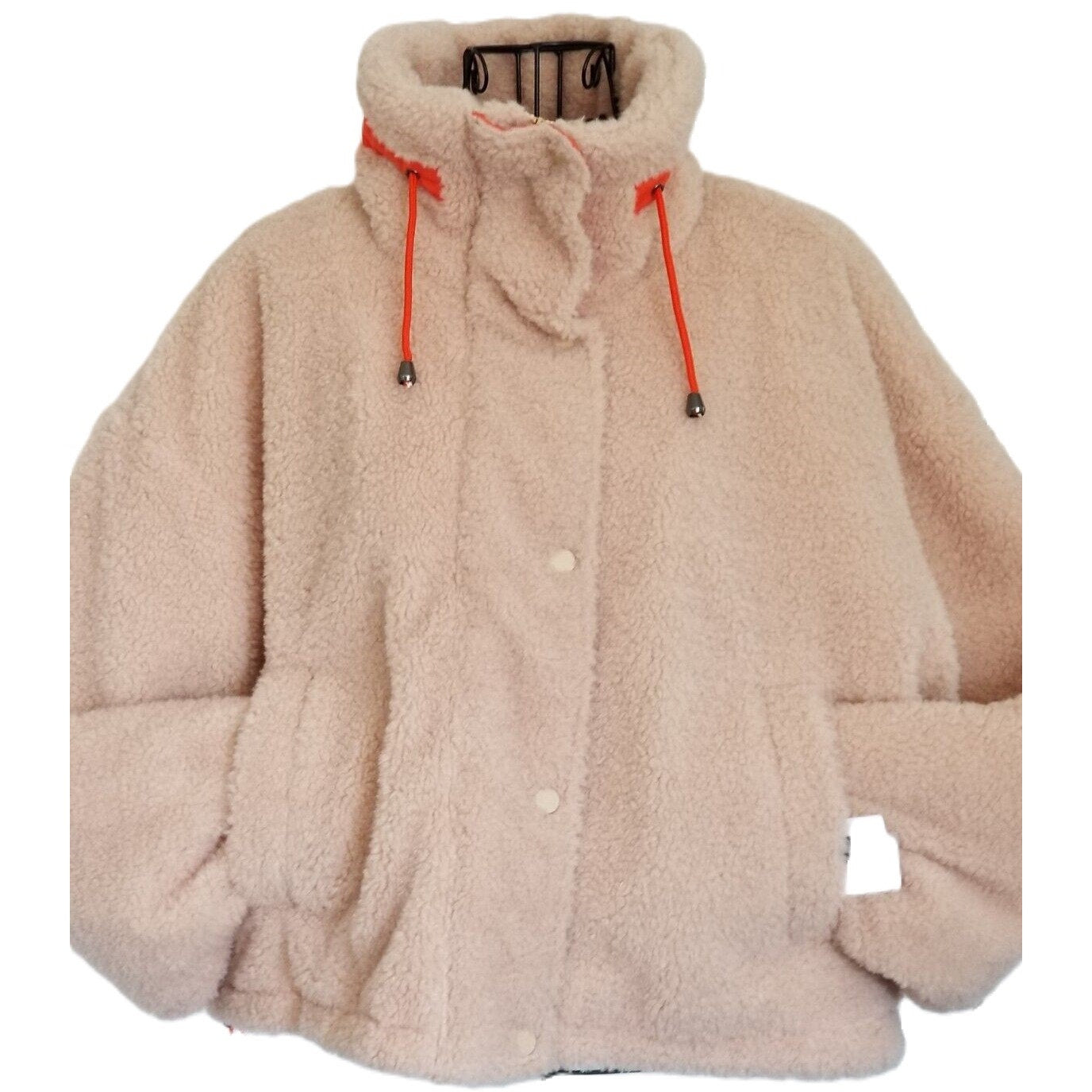 BP. Faux Fur Cropped Zip Front Bomber Jacket Sz XL/Extra Large in Beige NWT