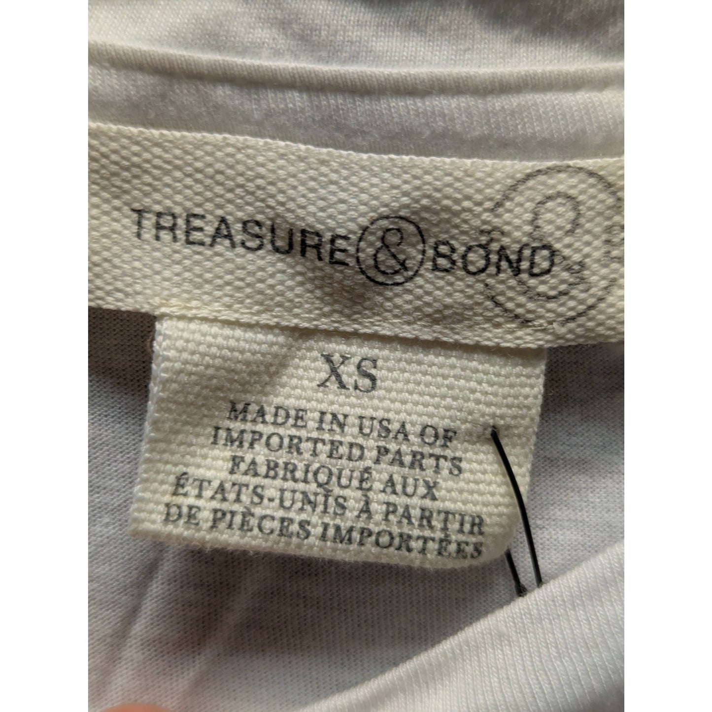 Treasure & Bond White & Black "VOTE" Graphic Print Sleeveless Tank Top XS NWT