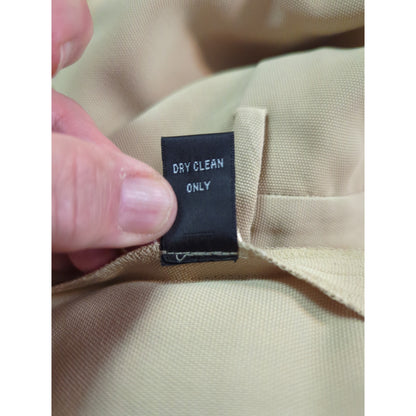 Linda Allard Ellen Tracy Tan Tailored Career Pants Medium Weight Fabric Size 4