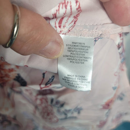 DR2 Rainn PINK Floral Kimono small / Extra Small NEW Open Front Knee Length New