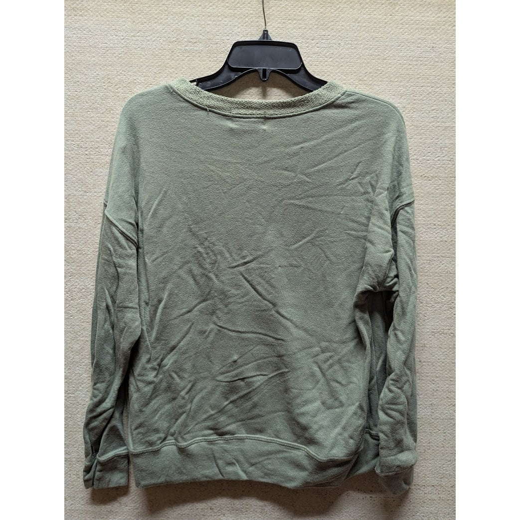 Everleigh Sage Green Size Medium Sweatshirt Womens Long Sleeve Crew Neck