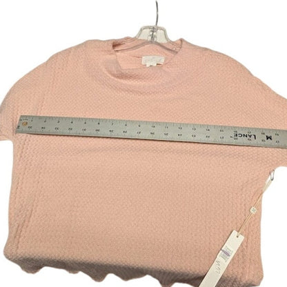 Caslon Size Medium Petite Sweater long sleeve round hem waffle knit mock neck