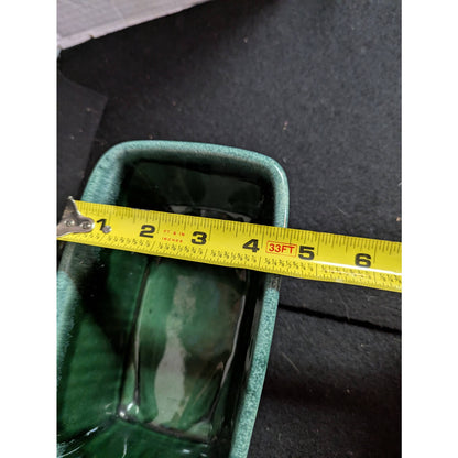 Vintage Hull Pottery Green Drip Glaze Ribbed Planter F67 Houseplant