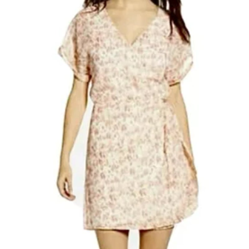 NWT All In Favor Simone Wrap Short Dress in Multi Animal Print Sz XL/Extra Large