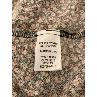 La La Land Mini Dress Medium Black Mauve Floral Print NWT Off Shoulder Empire