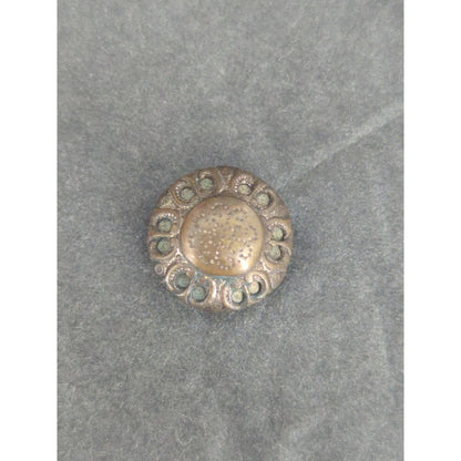 LOT O of 10 Antique Vintage Victorian Brass Mixed Materials Buttons ESTATE FIND