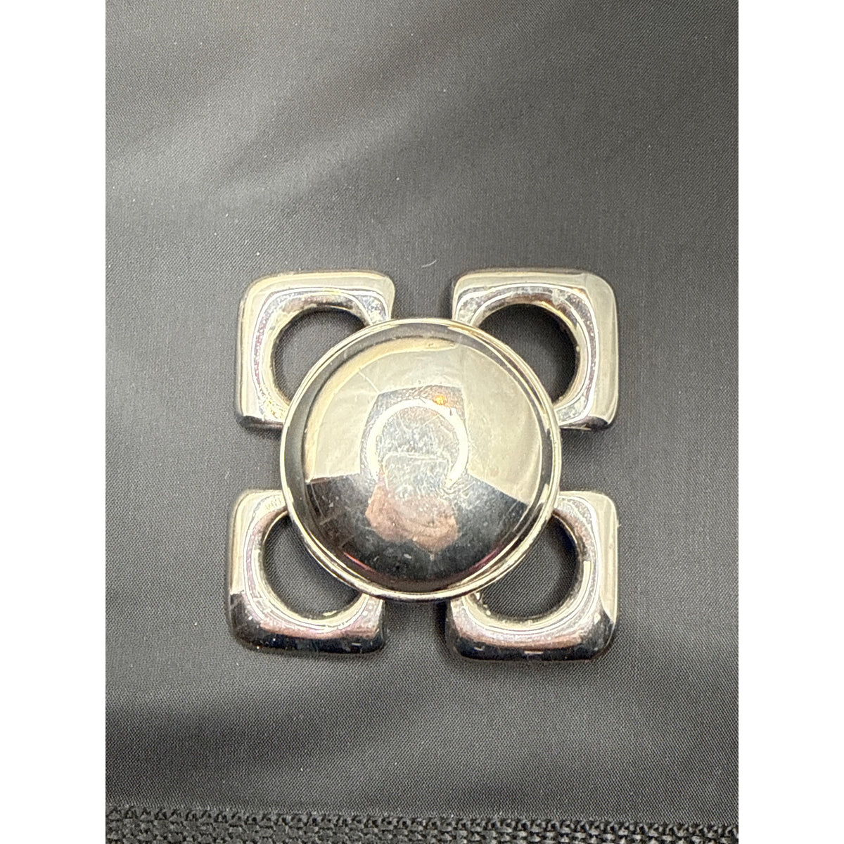Geometric Quatrefoil design Sterling Silver Brooch Pin Pendant Modernist MCM 60s