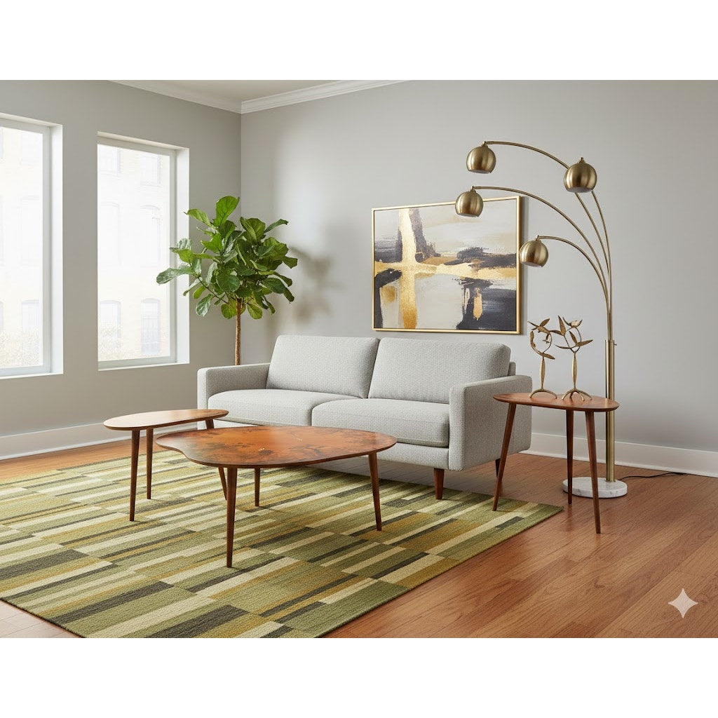 Buchschmid & Gretaux Inlay Inlaid Marquetry 3 pc. Coffee table and 2 End Tables