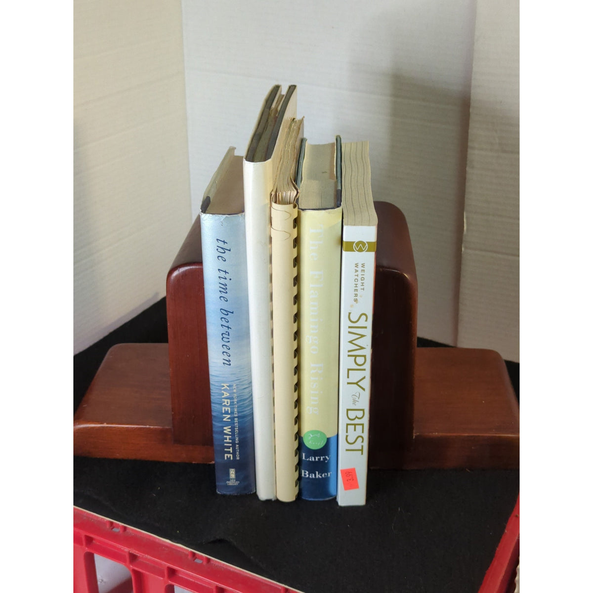 Vintage Wood Owl Bookends Decoupage Art Pair Library Bookshelf