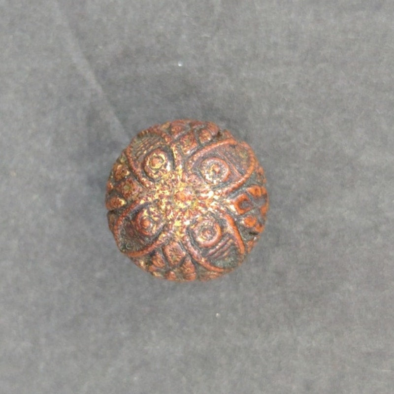 LOT A of 10 Antique Vintage Victorian Brass Mixed Materials Buttons ESTATE FIND