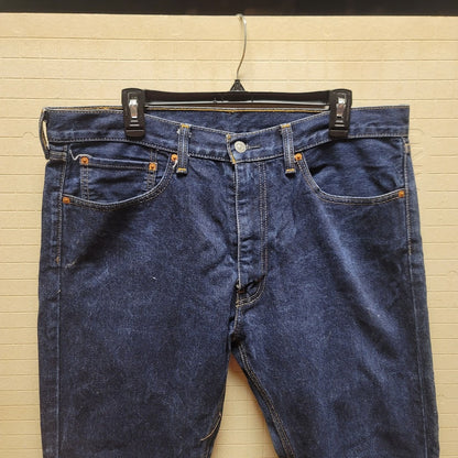 LEVI's STRAUSS blue denim jean 36" X 34" Pre-Owned straight leg dark wash