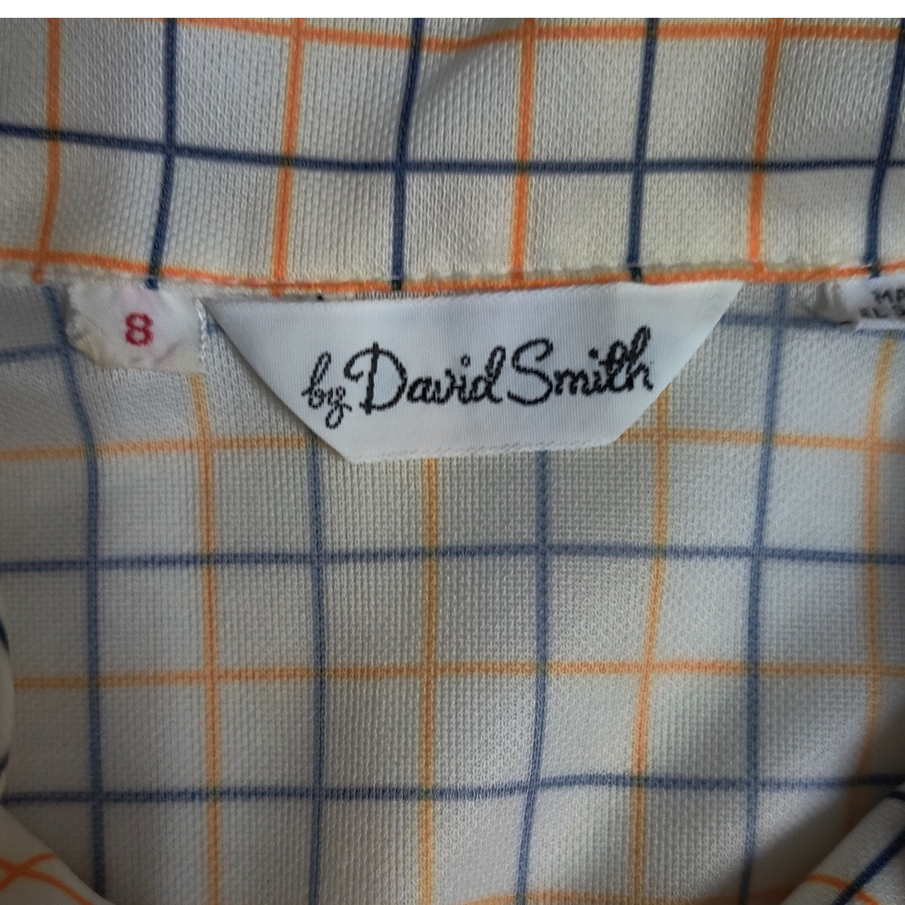 Vintage David Smith Plaid Sleeveless Polo Top Retro Preppy Golf Blouse Size 8