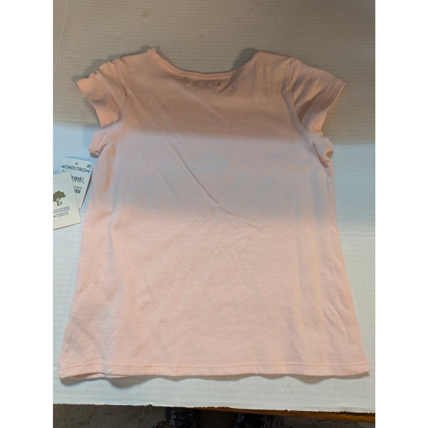Tucker + Tate Girls Pink Rainbow Short Sleeve Graphic Shirt Size 5 NWT
