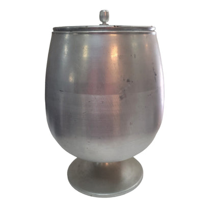 Ucagco Mid Century Aluminum Ice Bucket Barware Decor Atomic Spun Aluminum Bar