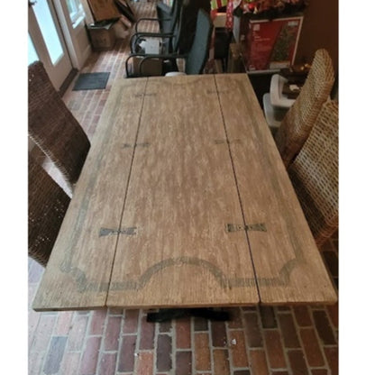 Secondhand Sandies: Convertible Flip-Top Console to Dining Table Set & 4 Wicker Chairs