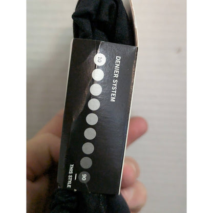 HUE black opaque control top tights size 1 Medium/Large