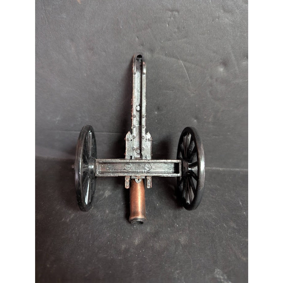 CIVIL WAR BRONZE BARREL NAPOLEON CANNON Copper color with black wheels moveable