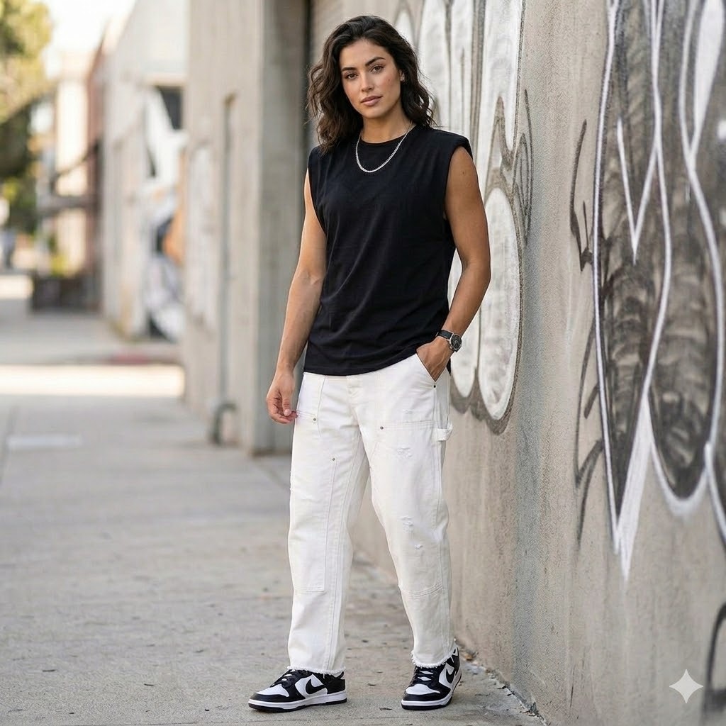 One One Six Size 2X Black Sleeveless crew neck TShirt Long underarm slit