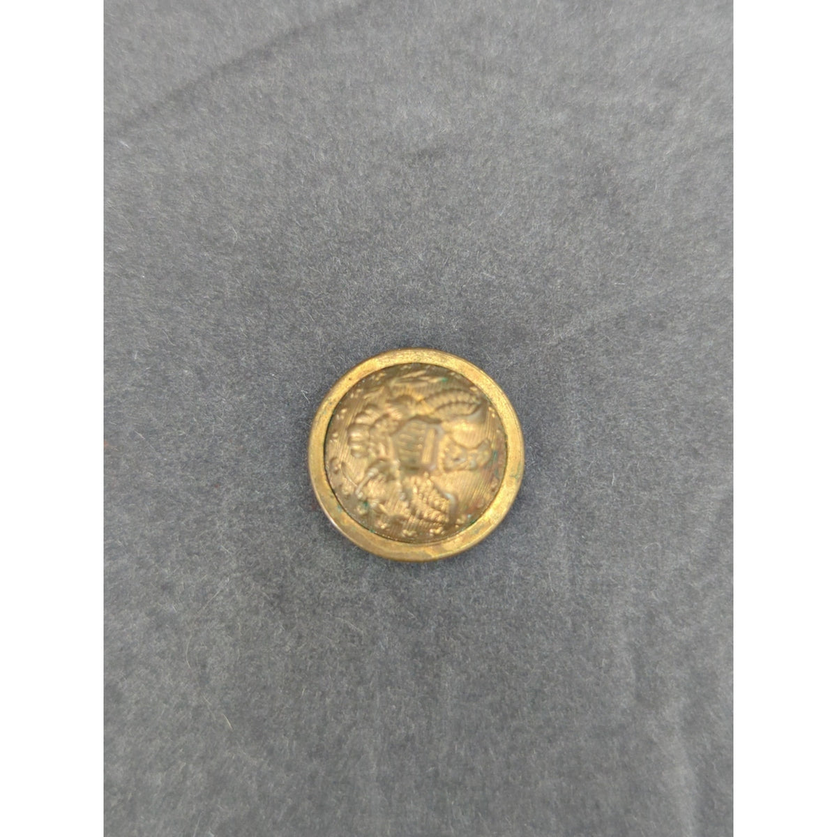LOT X of 10 Antique Vintage Victorian Brass Mixed Materials Buttons ESTATE FIND