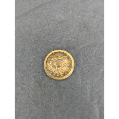 LOT X of 10 Antique Vintage Victorian Brass Mixed Materials Buttons ESTATE FIND