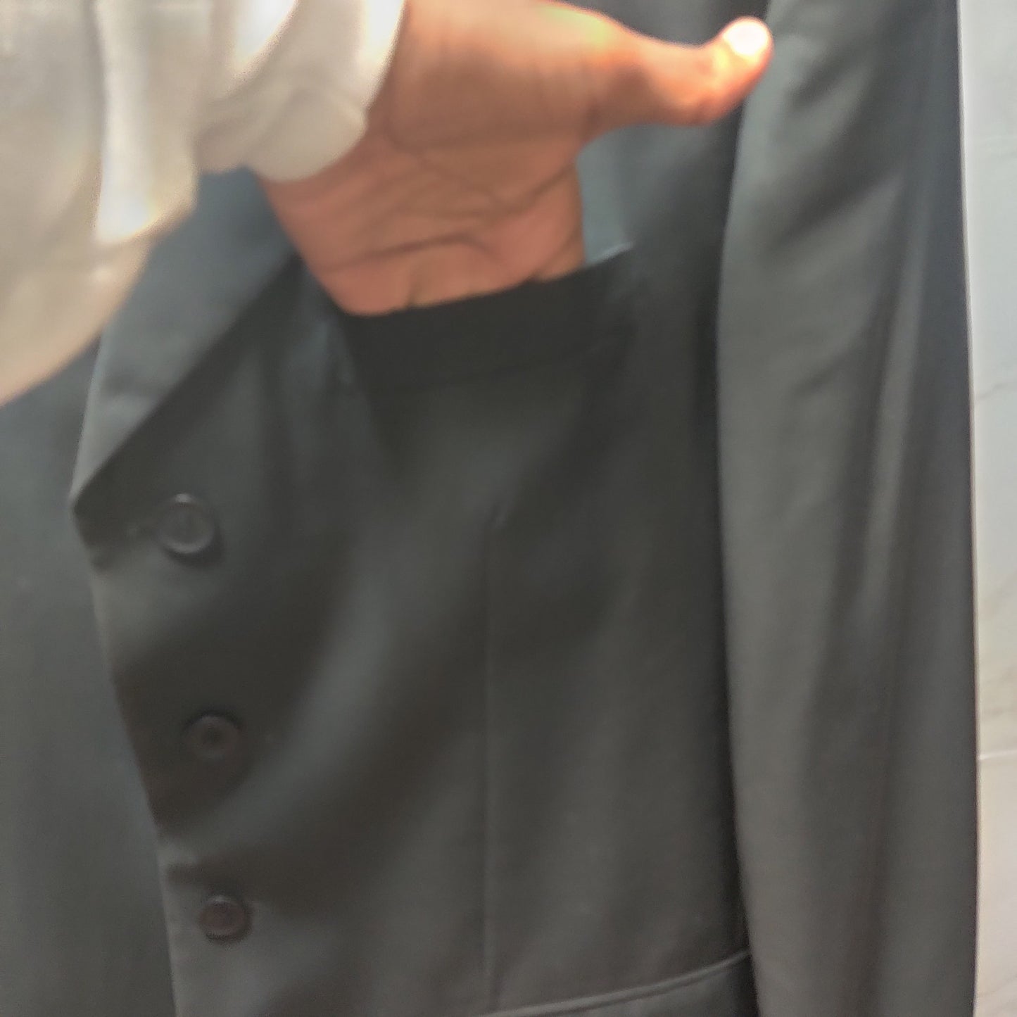 Vitorrio St. Angelo Vintage Gray 2pc Suit Jacket Trouser Pants Pleats Cuffed 40R